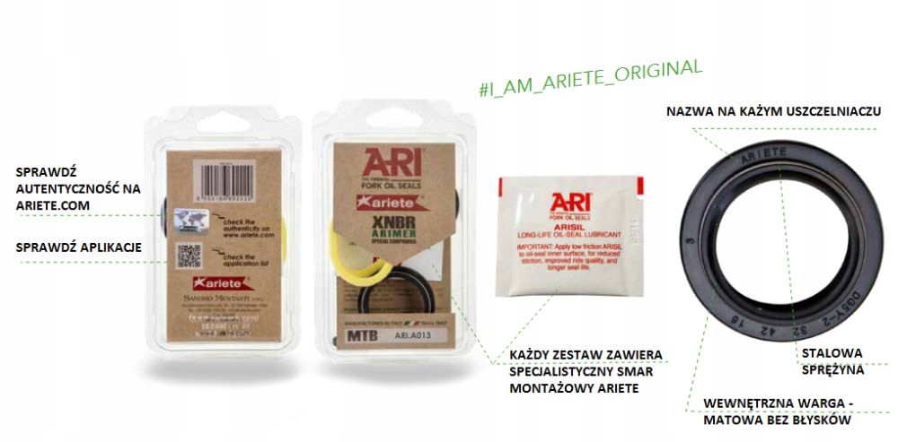 Amortyzator przedni Ariete A016 24, 26, 27,5, 29