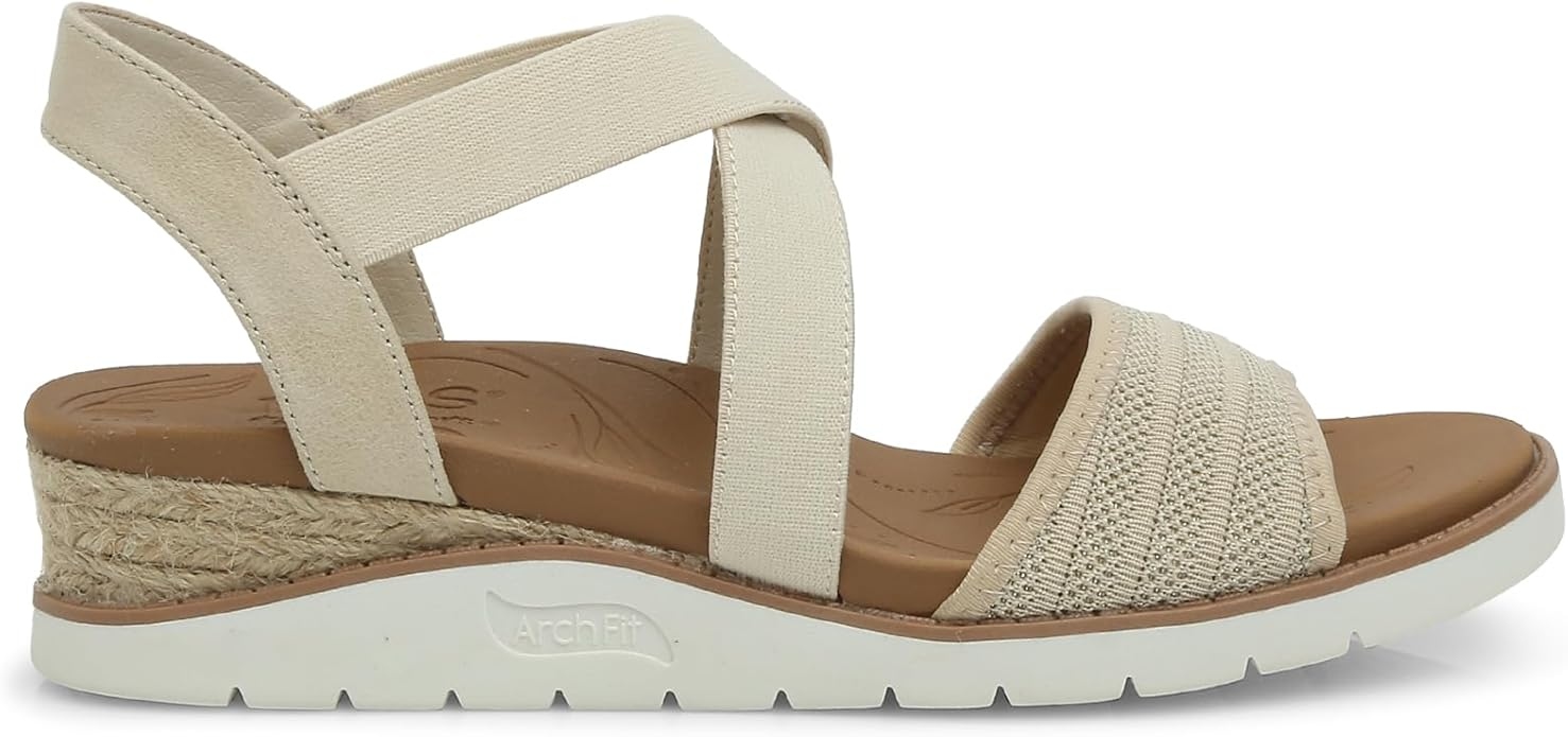 Skechers Dámské Béžové Sandály Na Klínku Letní 41 Jje