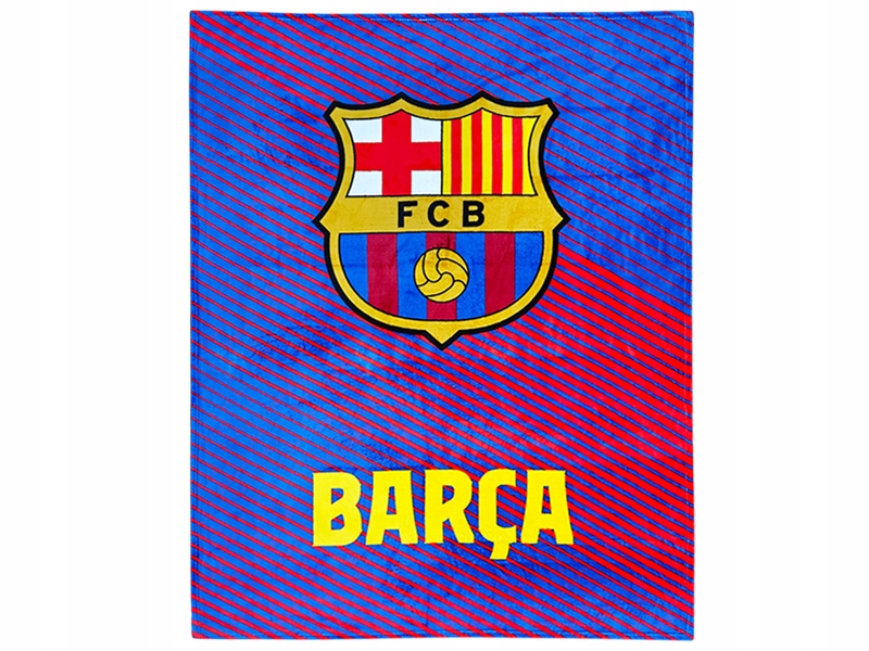 Fc Barcelona Koc Flanelowy Coral Średni Wymiar 130 X 160 Narzuta Barca