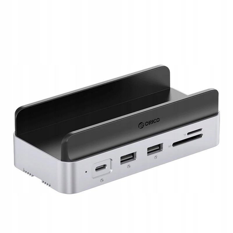 Dokovacia stanica 10v1 pre Mac mini M.2 Usb-c Usb-a Hdmi RJ45 Sd/tf strieborná
