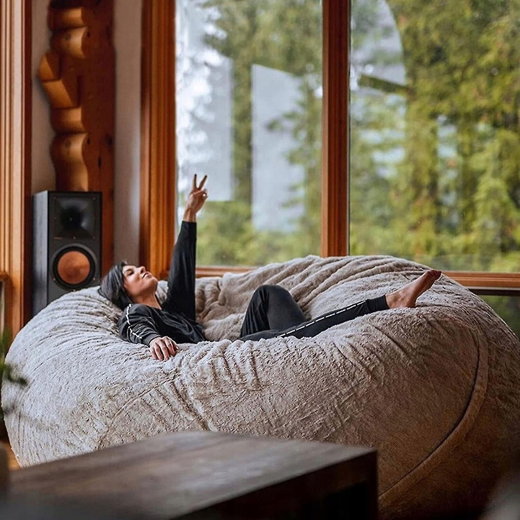 Bean Bag Chair Cover, Soft Fluffy Fur Portable Rodzaj inny