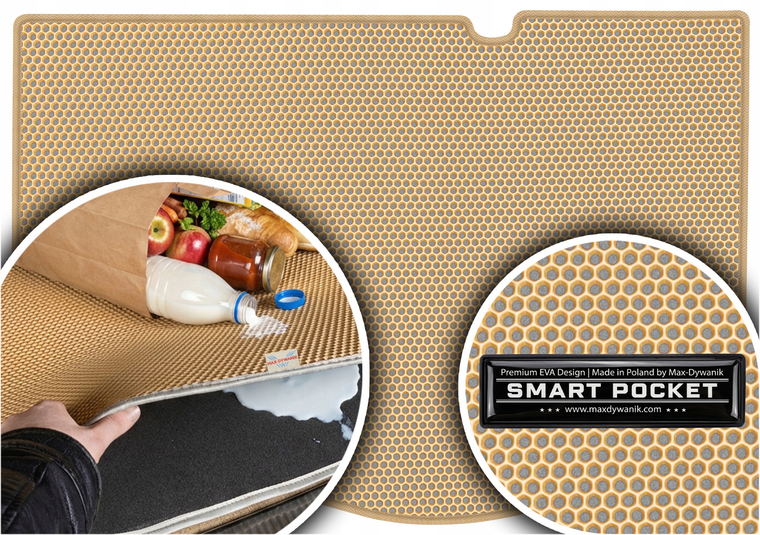 Fiat Grande Punto Hb 2006-2018 Vložka do kufru Eva Smart Pocket Béžová