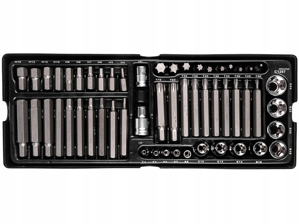 WKLAD ZESTAW 55SZT BITOW IMBUS NASADKI TORX C1207