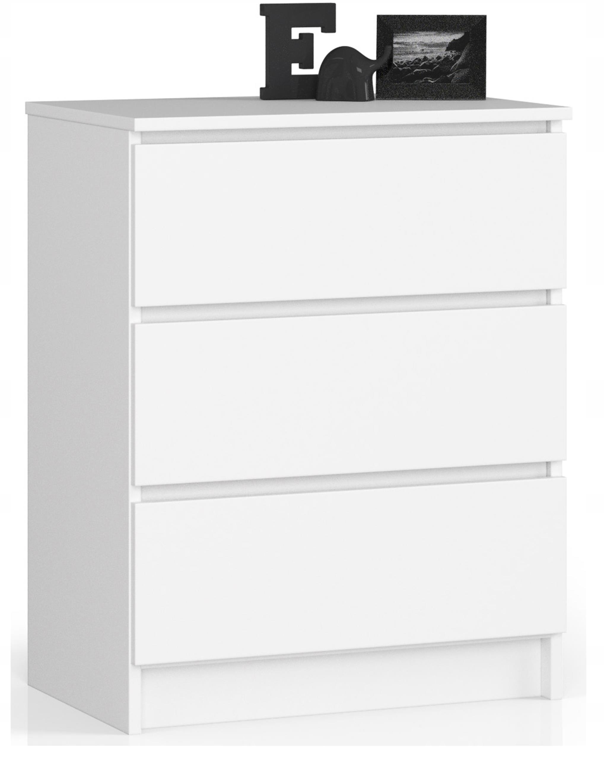 Komoda skříňka K60 3 zásuvky bílá Akd