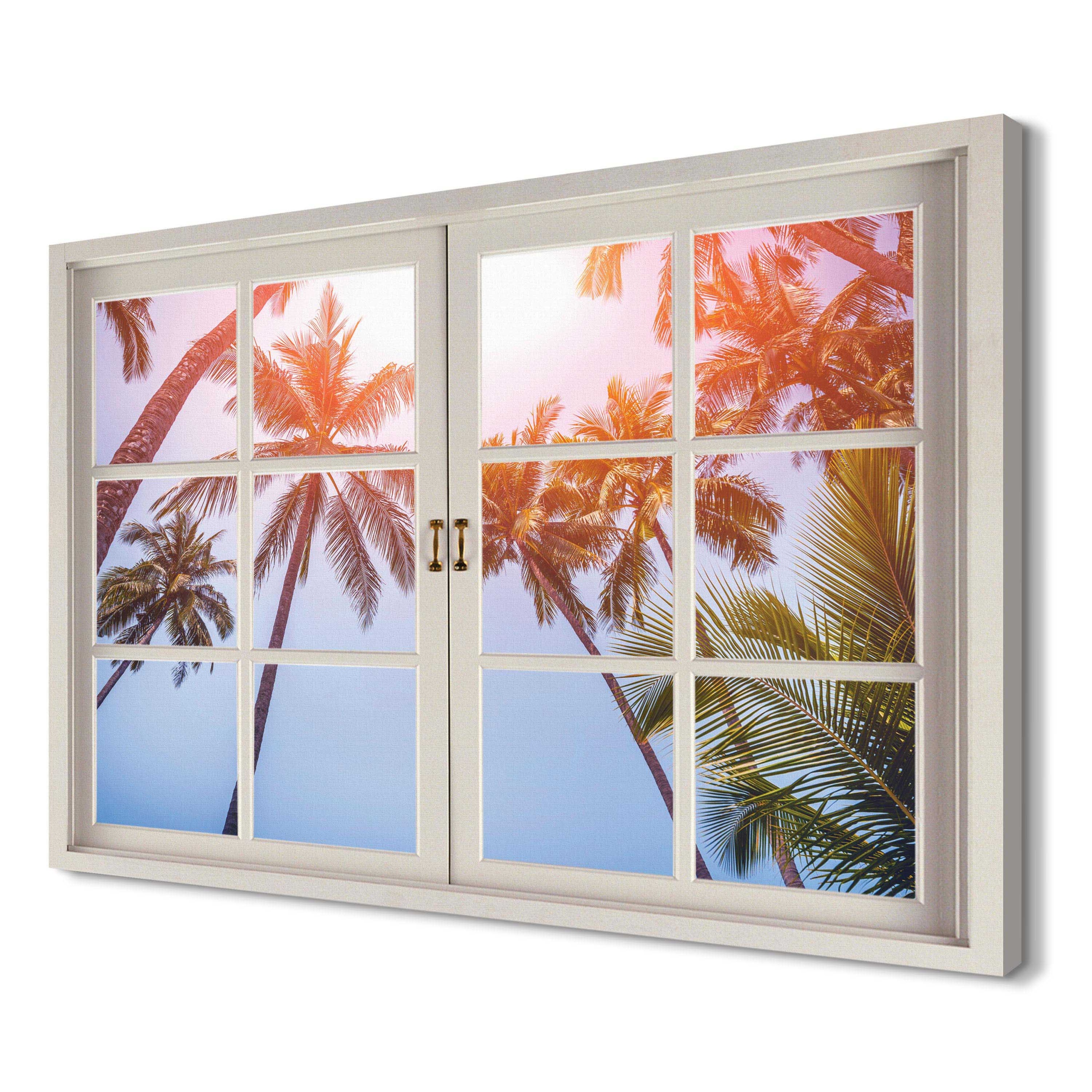 

Plaża palmy piasek 120x80 Canvas obrazy drukowane