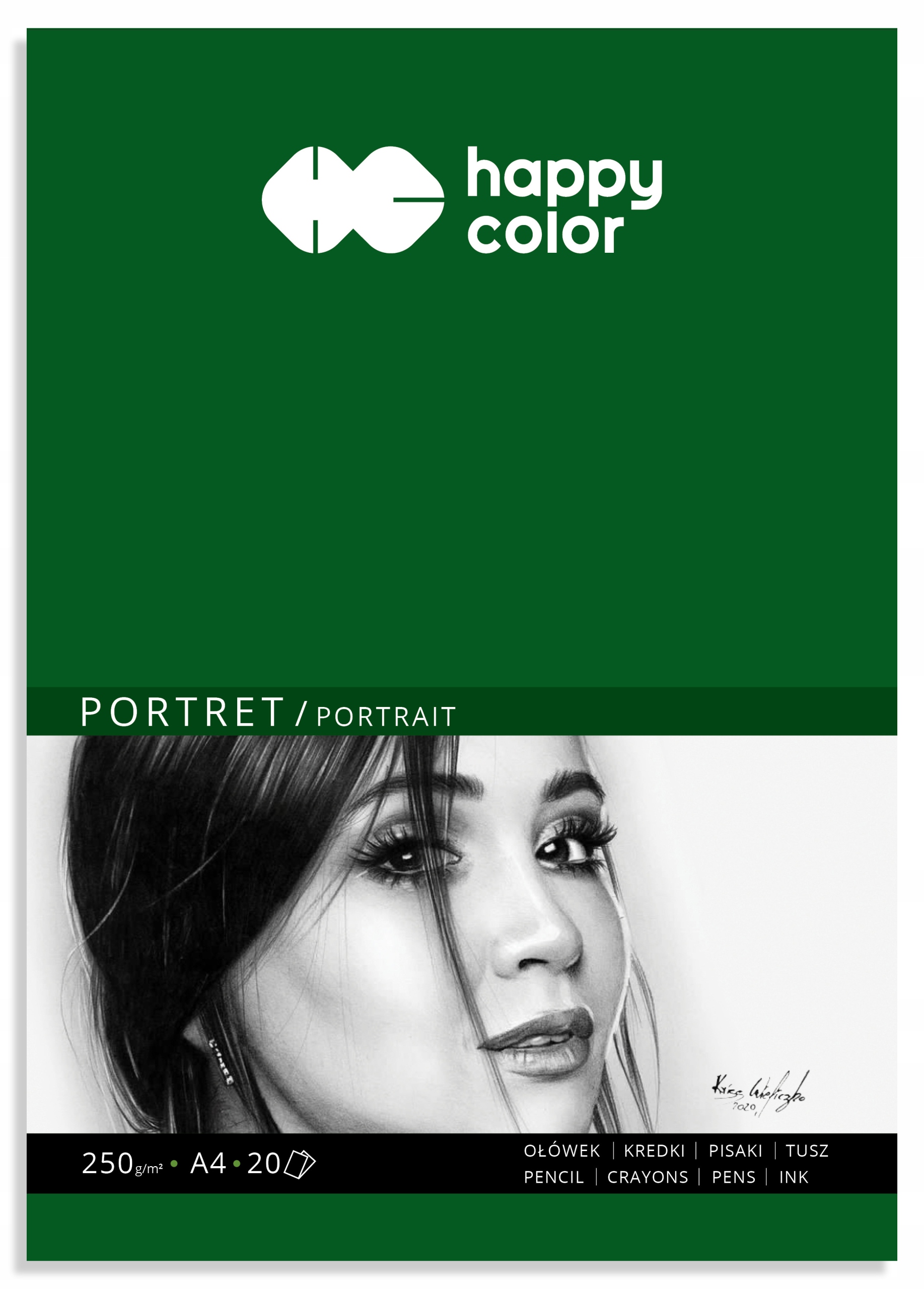 

Szkicownik A4 250g 20k Blok Portret Happy color
