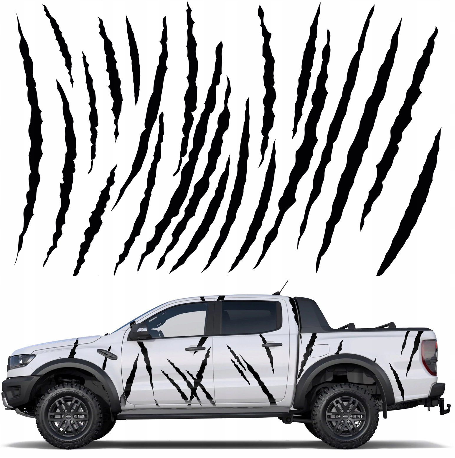 

Naklejka na samochód Szpony Pazury Horror 92x100