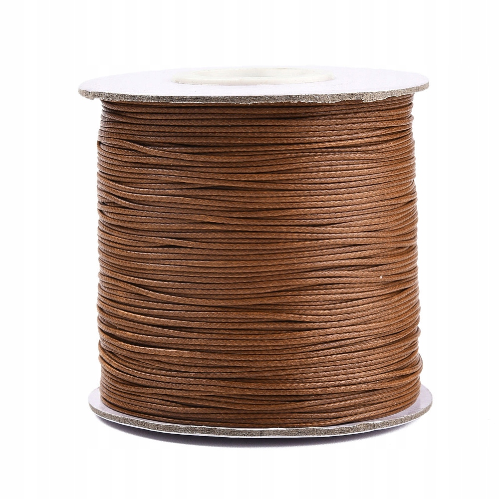 Korejská šňůra Voskovaná Polyester, Sienna, 0.5mm, cca 165m/cívka