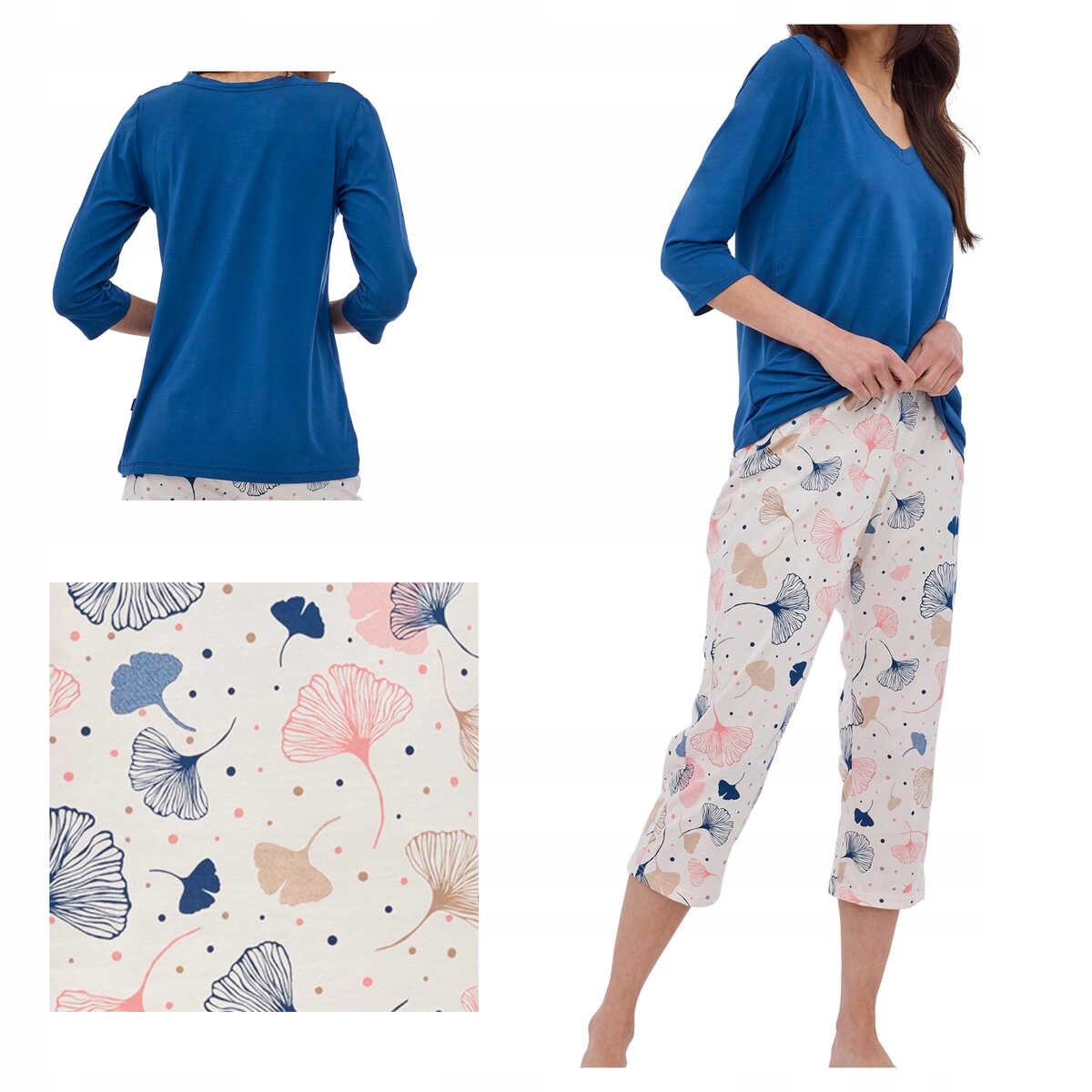 Cornette Dámské pyžamo modal a bavlna Gina 841/391 jeans L