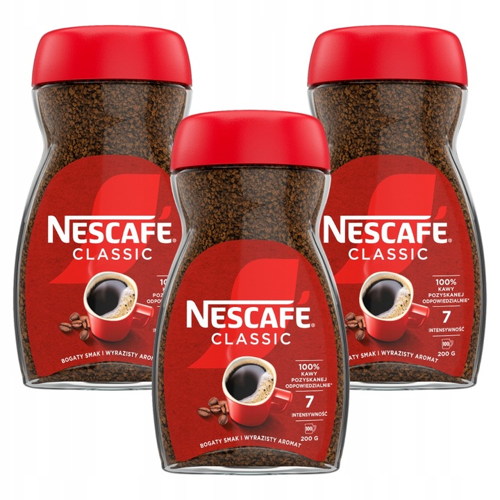 Kawa rozpuszczalna Nescafe Classic 3 x 200g