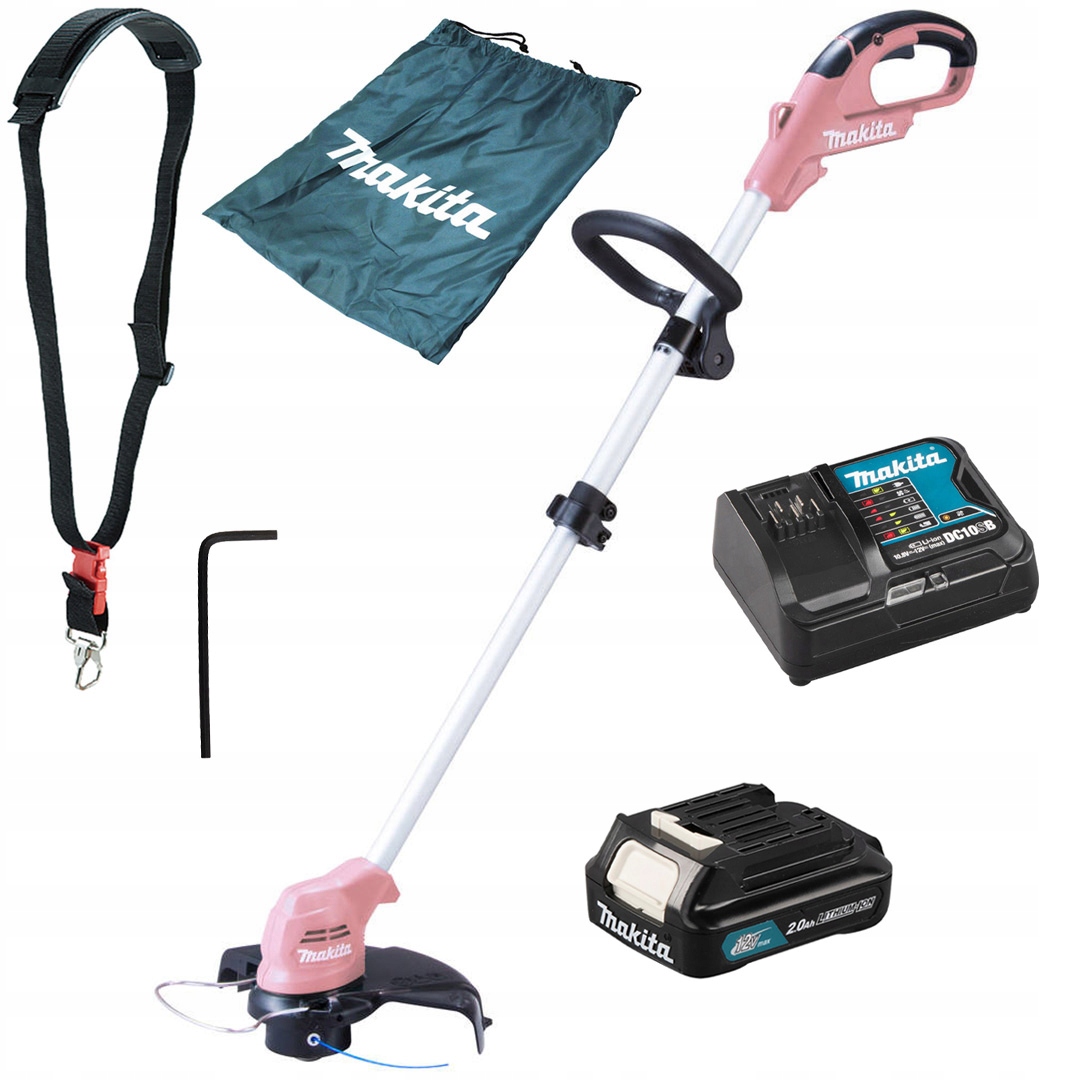 Akumulátorová kosačka na trávu 12V 1x2Ah ružová Makita UR100DSAP