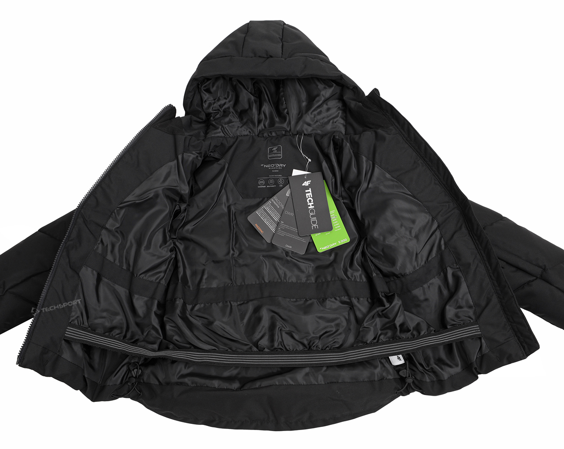 4F CHŁOPIĘCA GRUBA KURTKA ZIMOWA PUCHOWA PIKOWANA membrana / rozm 164 Zapięcie zamek