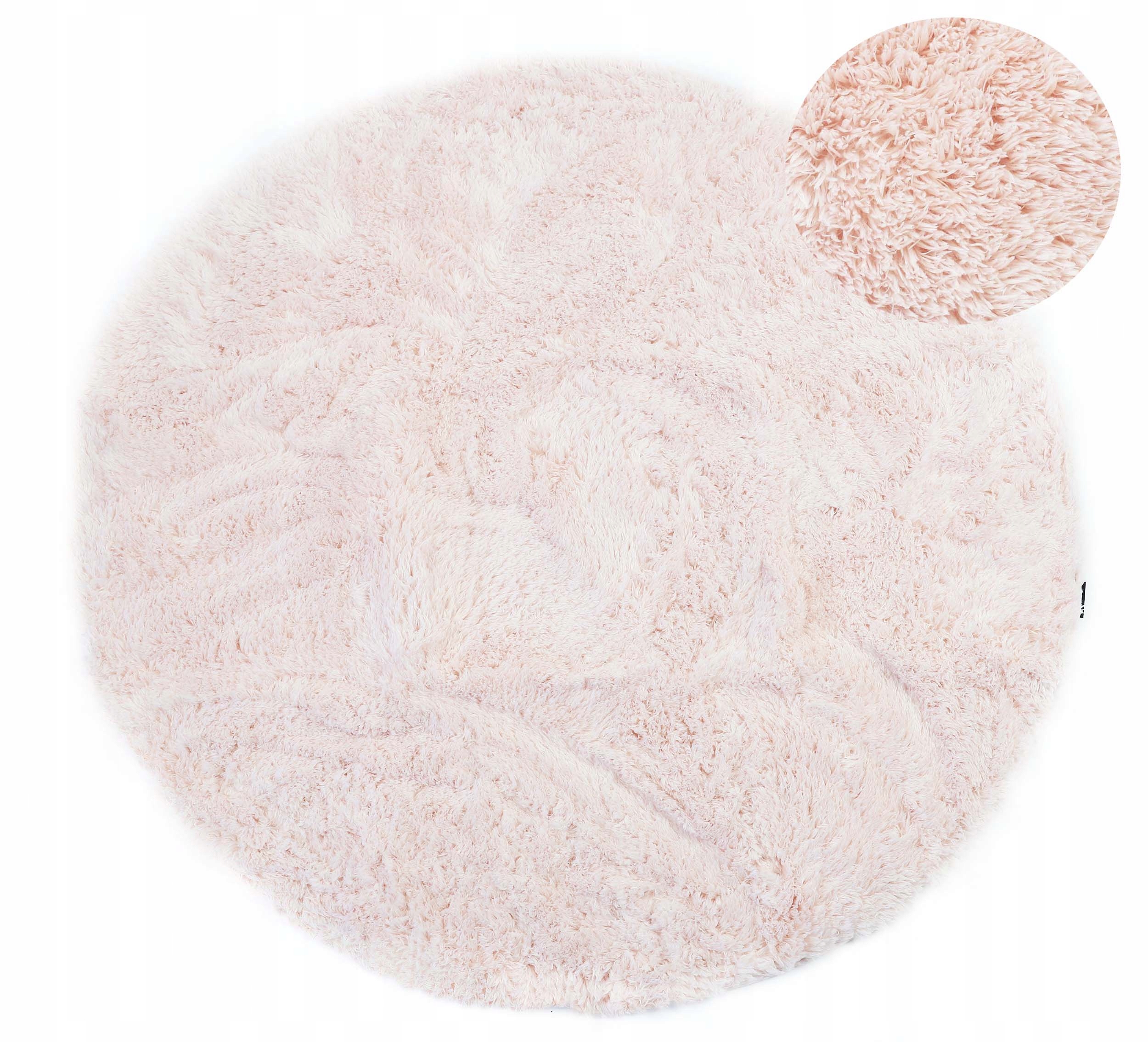 Koberec Plyšový Měkký Pudrový Růžový Kruh Softi Plyš 100 cm