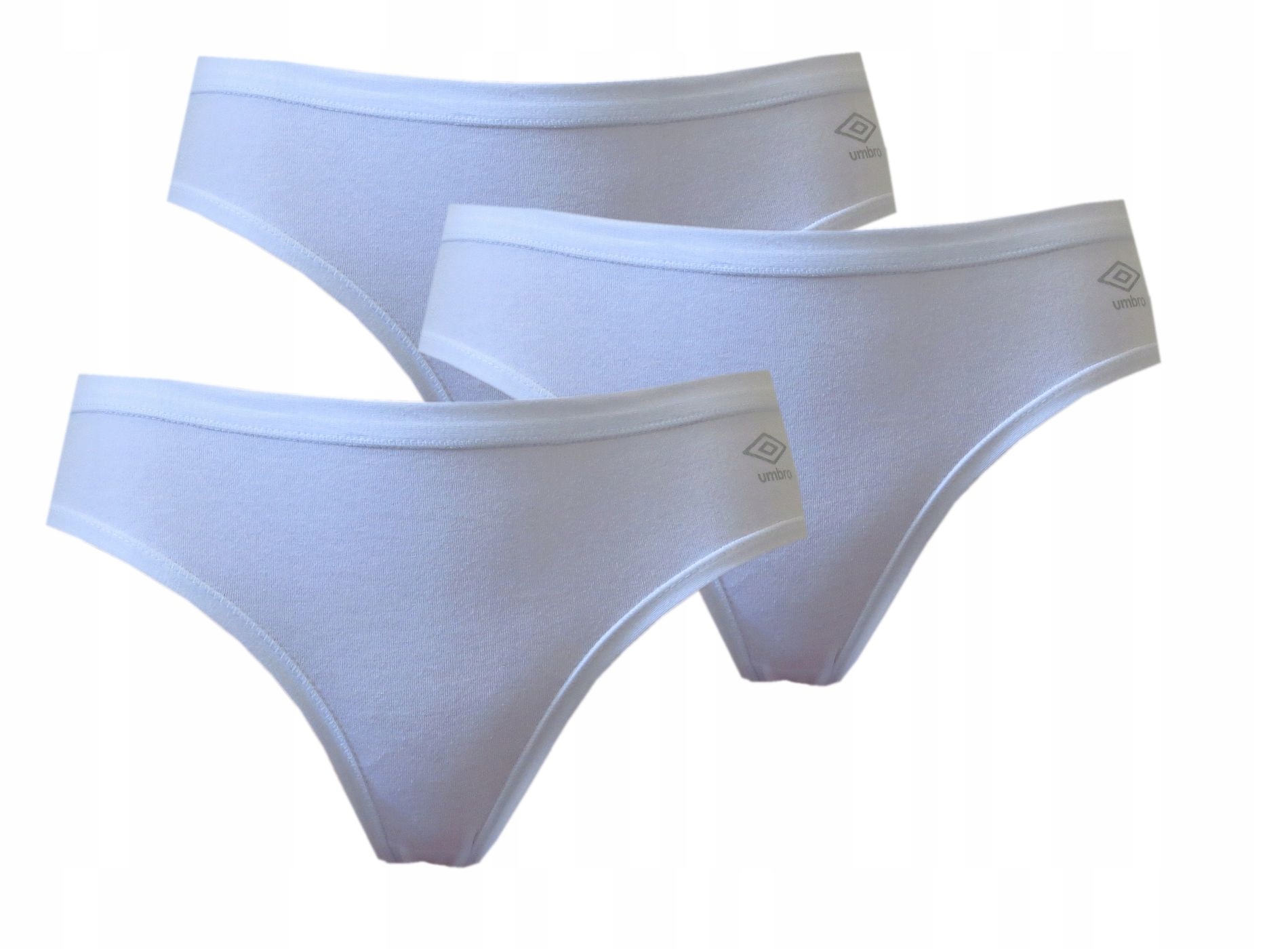 

3szt - Figi damskie Umbro slipy bawełna białe S