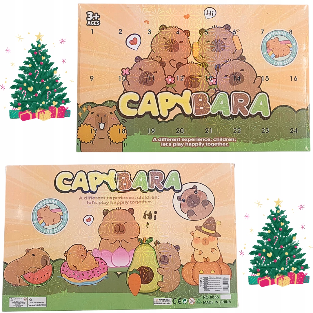 Адвент-календарь с капибарами, 24 фигурки-брелока — фото 5