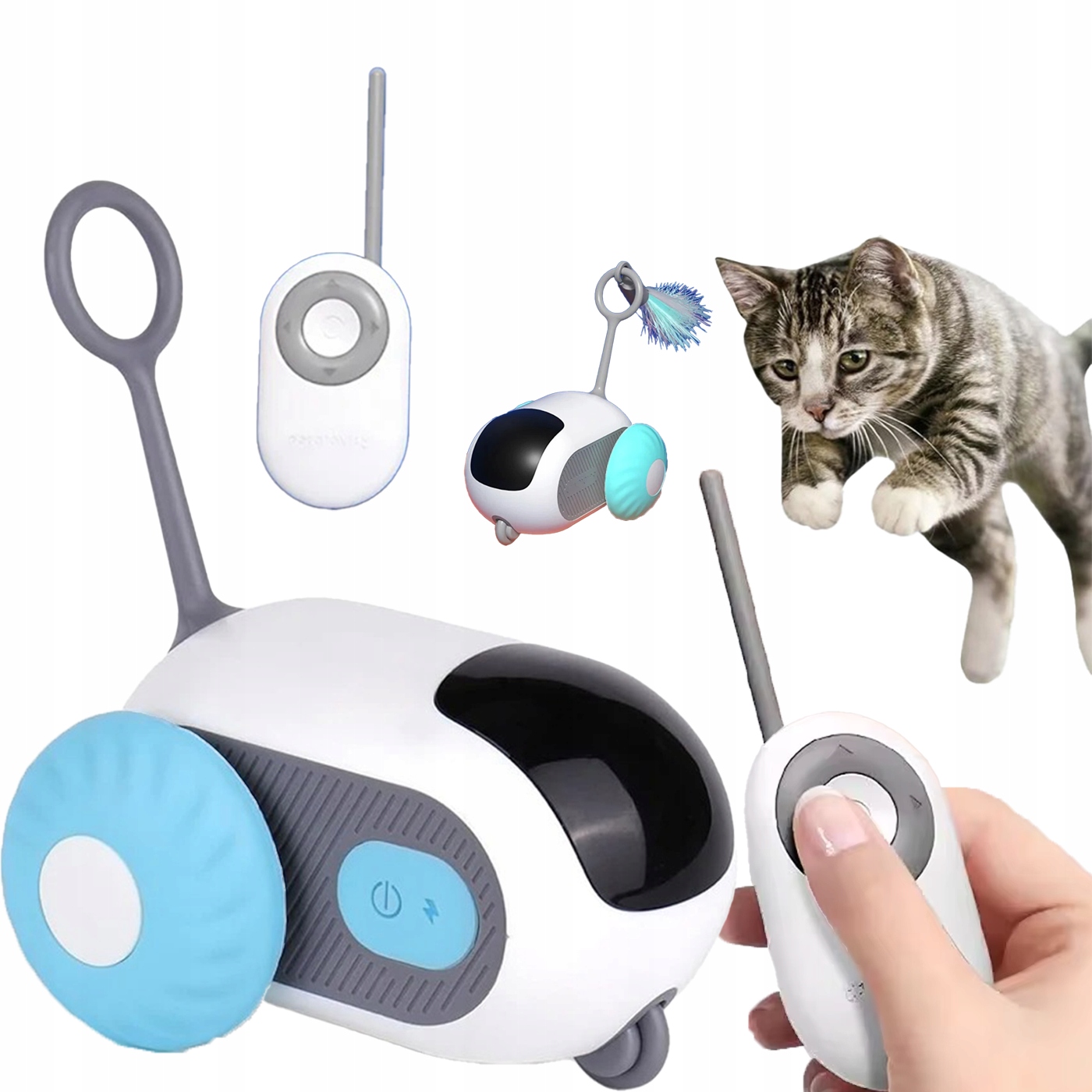 Interaktivní Hračka Pro Kočky autíčko je automatické a dálkově ovládané