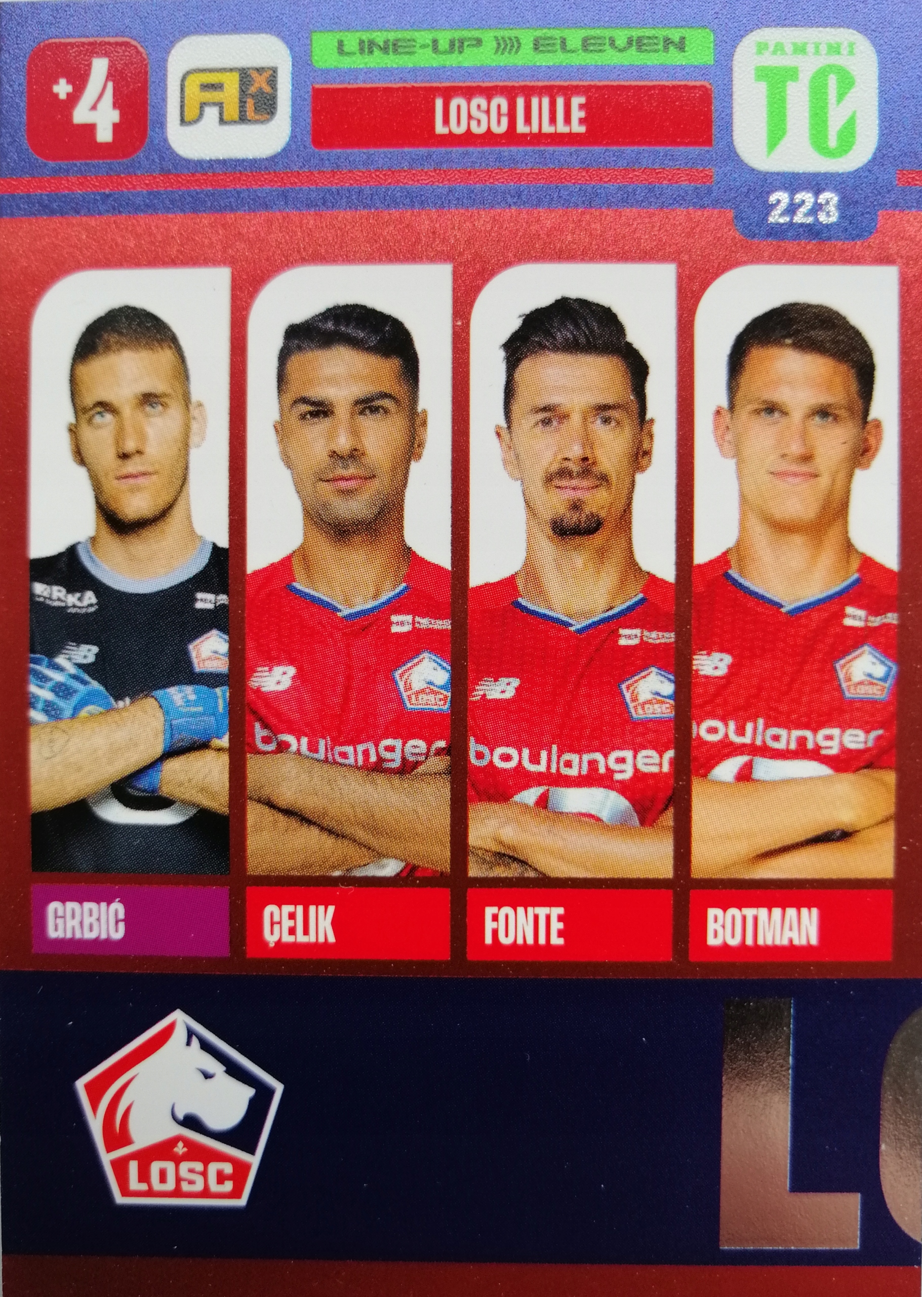Panini Top Class Line-up Eleven 223 Lille