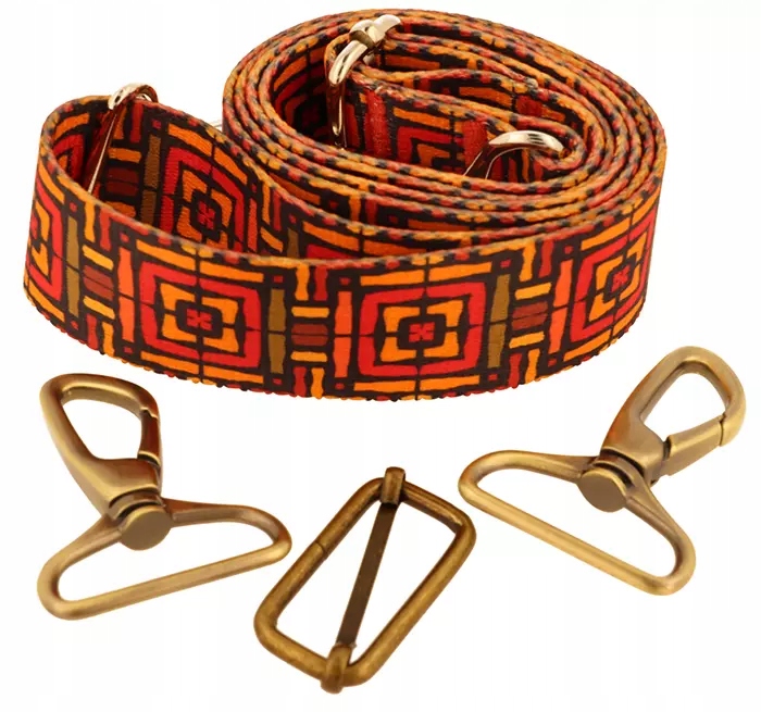 Pasek do Torebki Torby 78-140cm KOSTKA Nikiel Kolor srebrny