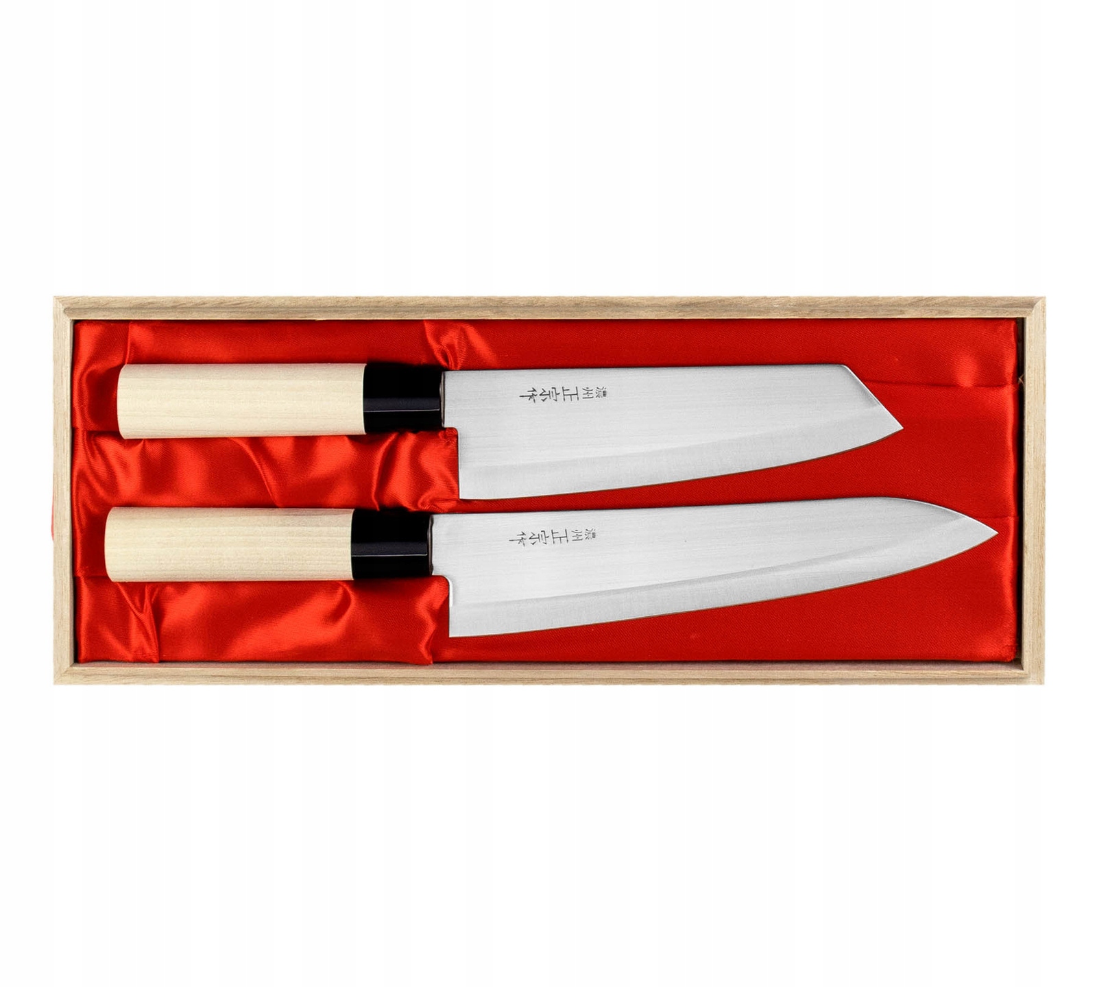 Japonský set v dřevěné krabičce Nůž šéfkuchaře Bunka Satake Megumi