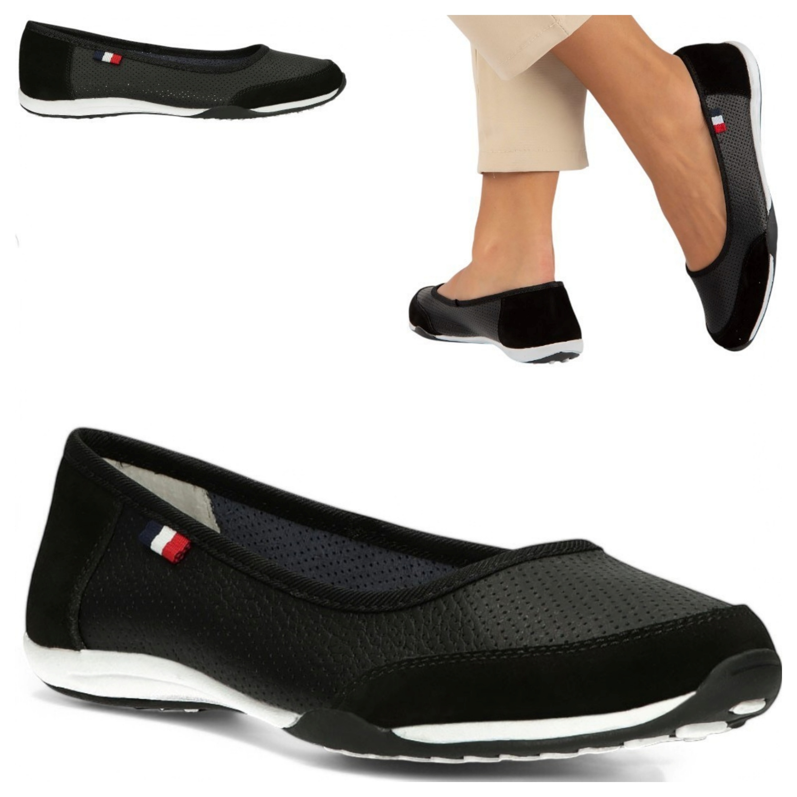 Filippo 39 Oddychające Balerinki Skórzane sportowe Letnie obuwie płaskie