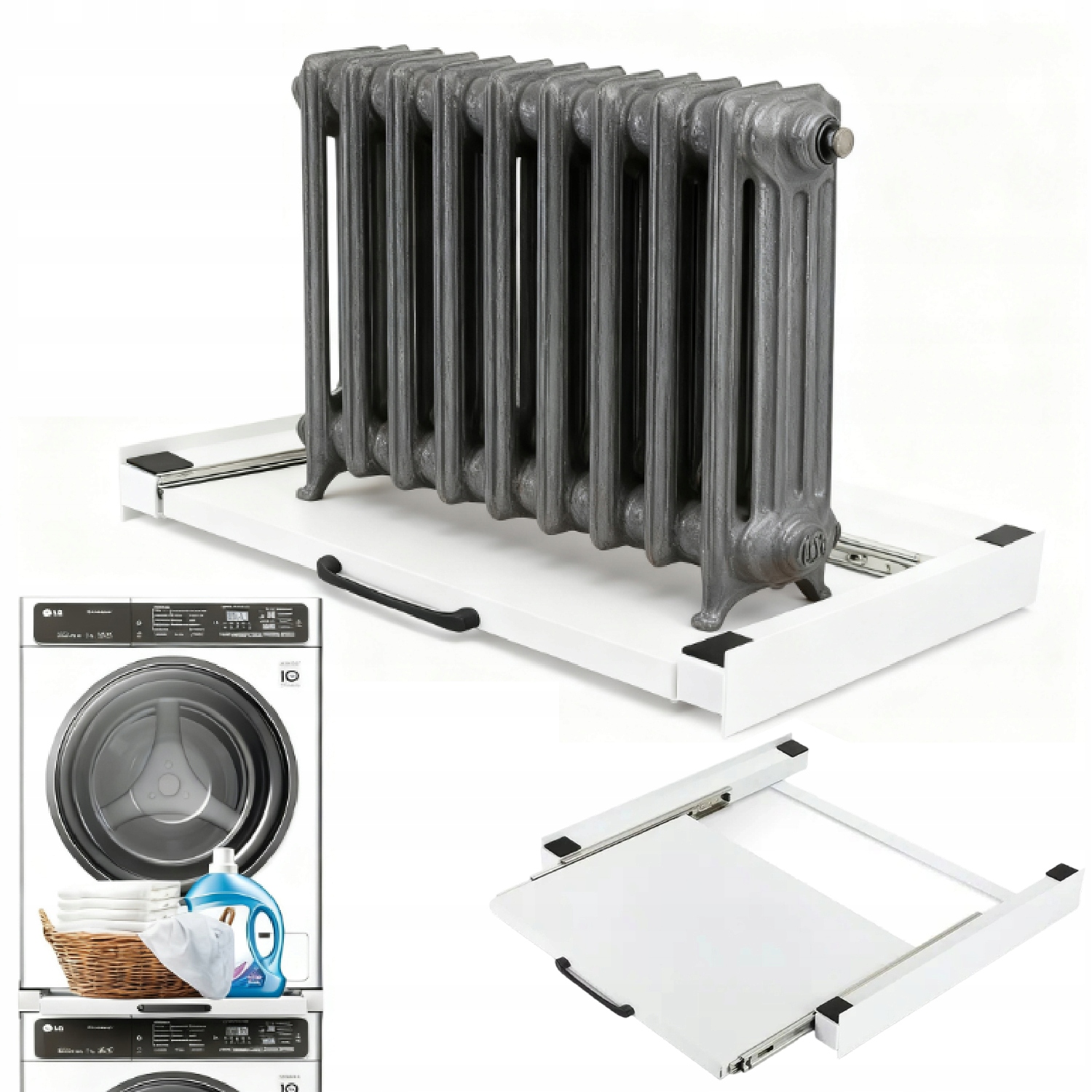 Łącznik Praklki Z Suszarką Stabilny Regał Z Liną Do Umocowania 150KG