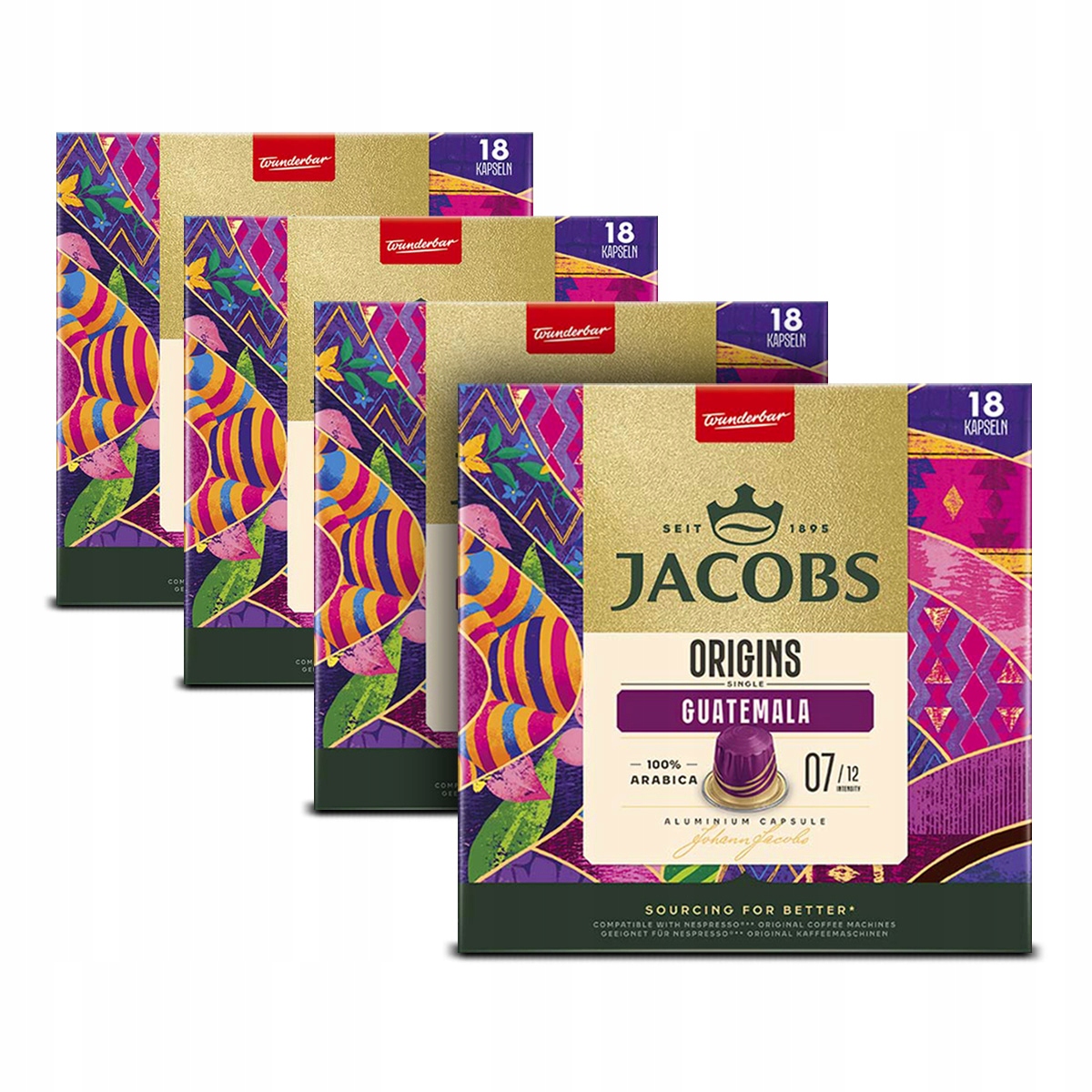 Kapsułki Jacobs Origins Guatemala do Nespresso(r)* arabica 4x 18 kapsułek