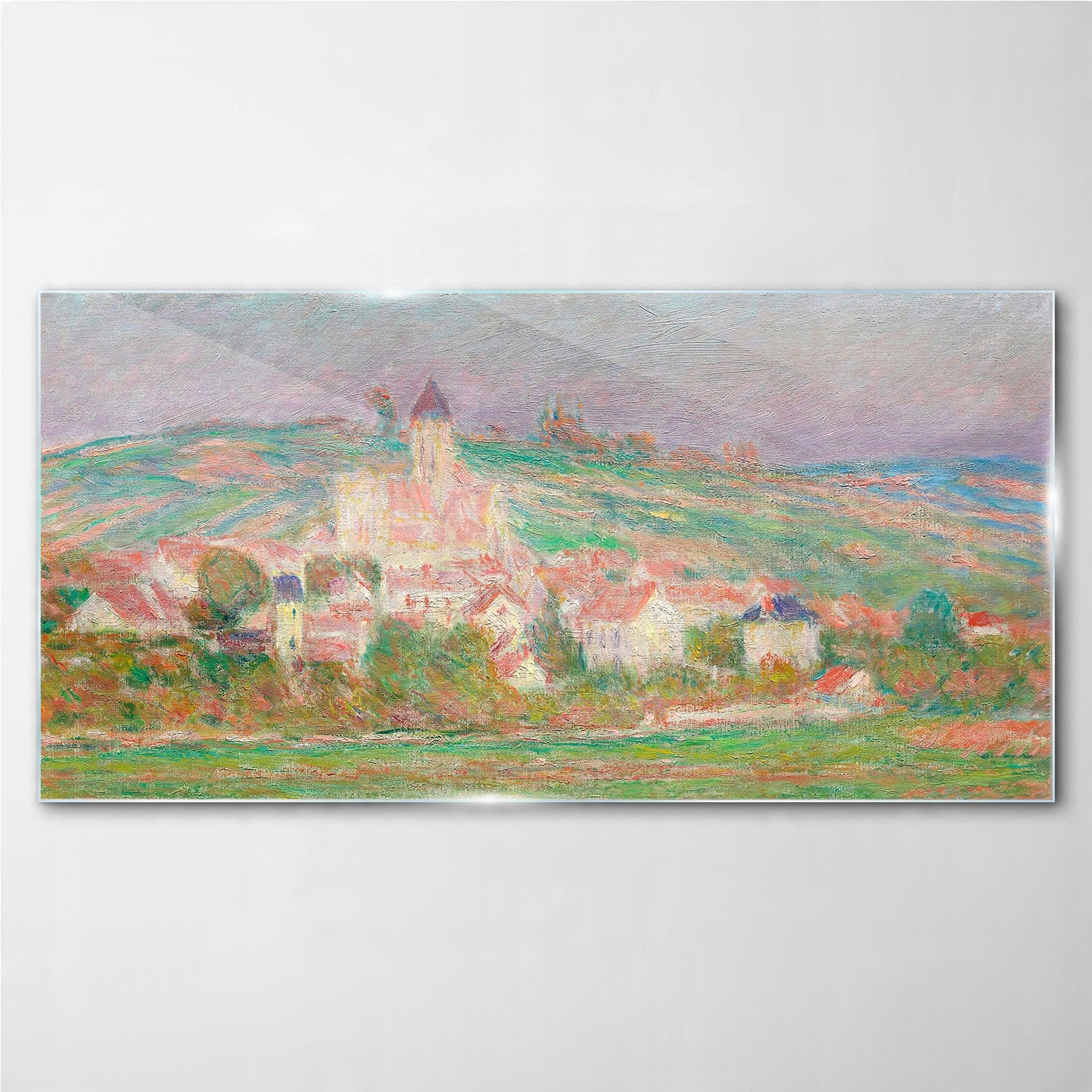 

Szklany obraz Vetheuil zachód słońca Monet 100x50
