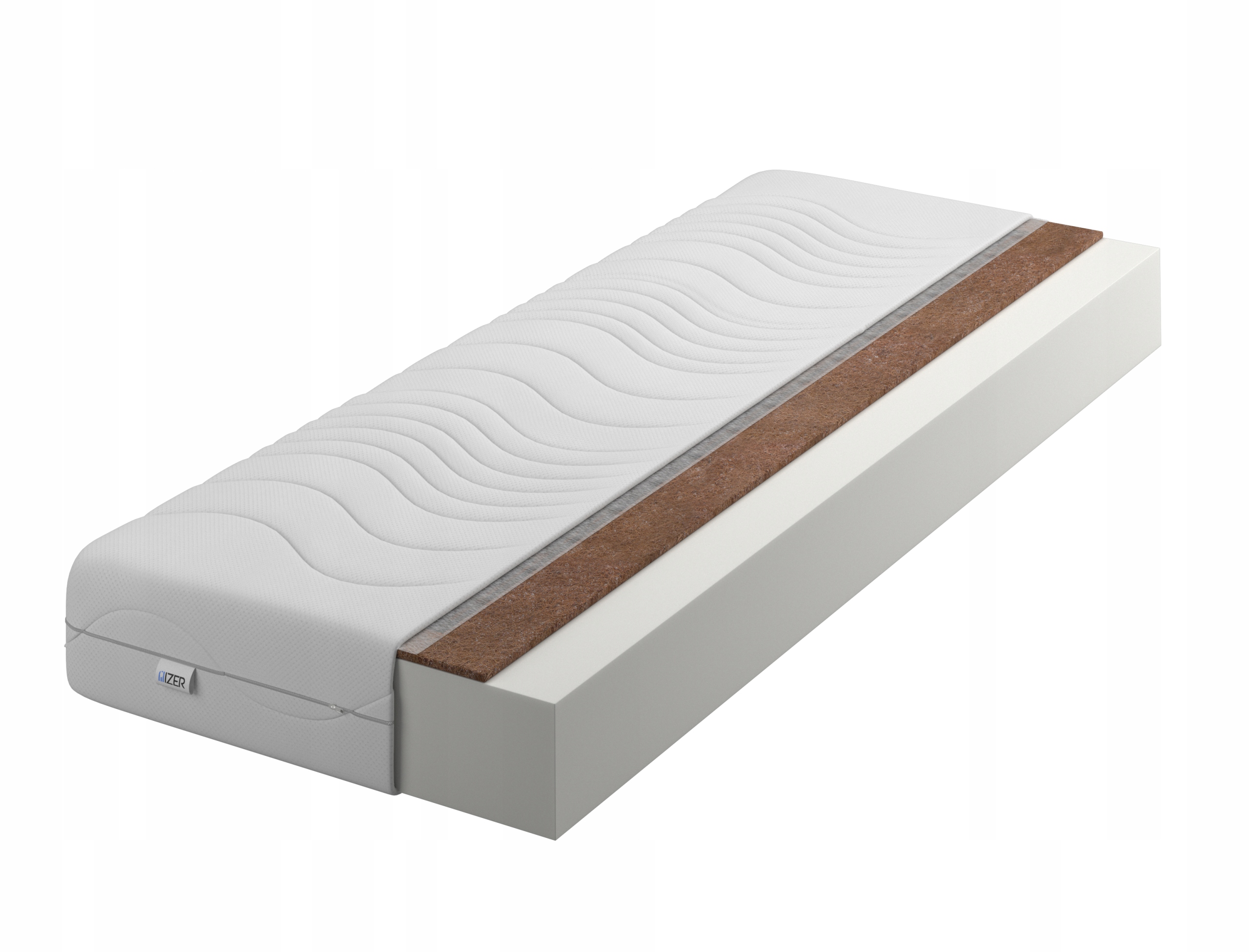 Materac 140x190 piankowy 10 cm dwustronny z matą kokosową H3/H4 twardy