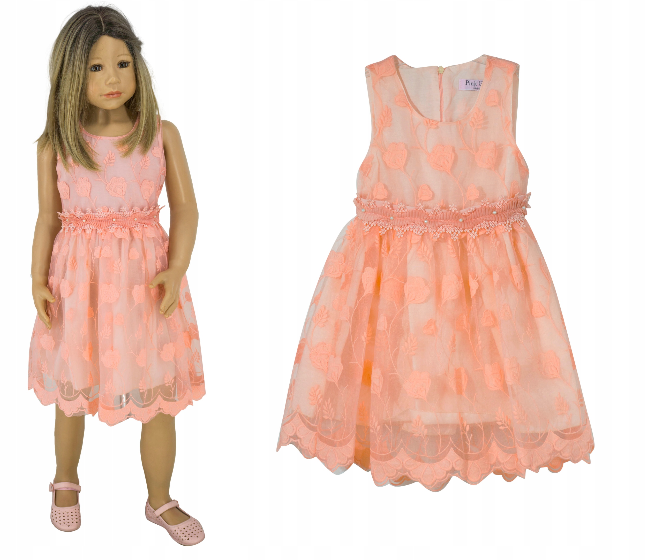 

D008 Sukienka szyfonowa hafty Italia rozmiar 122