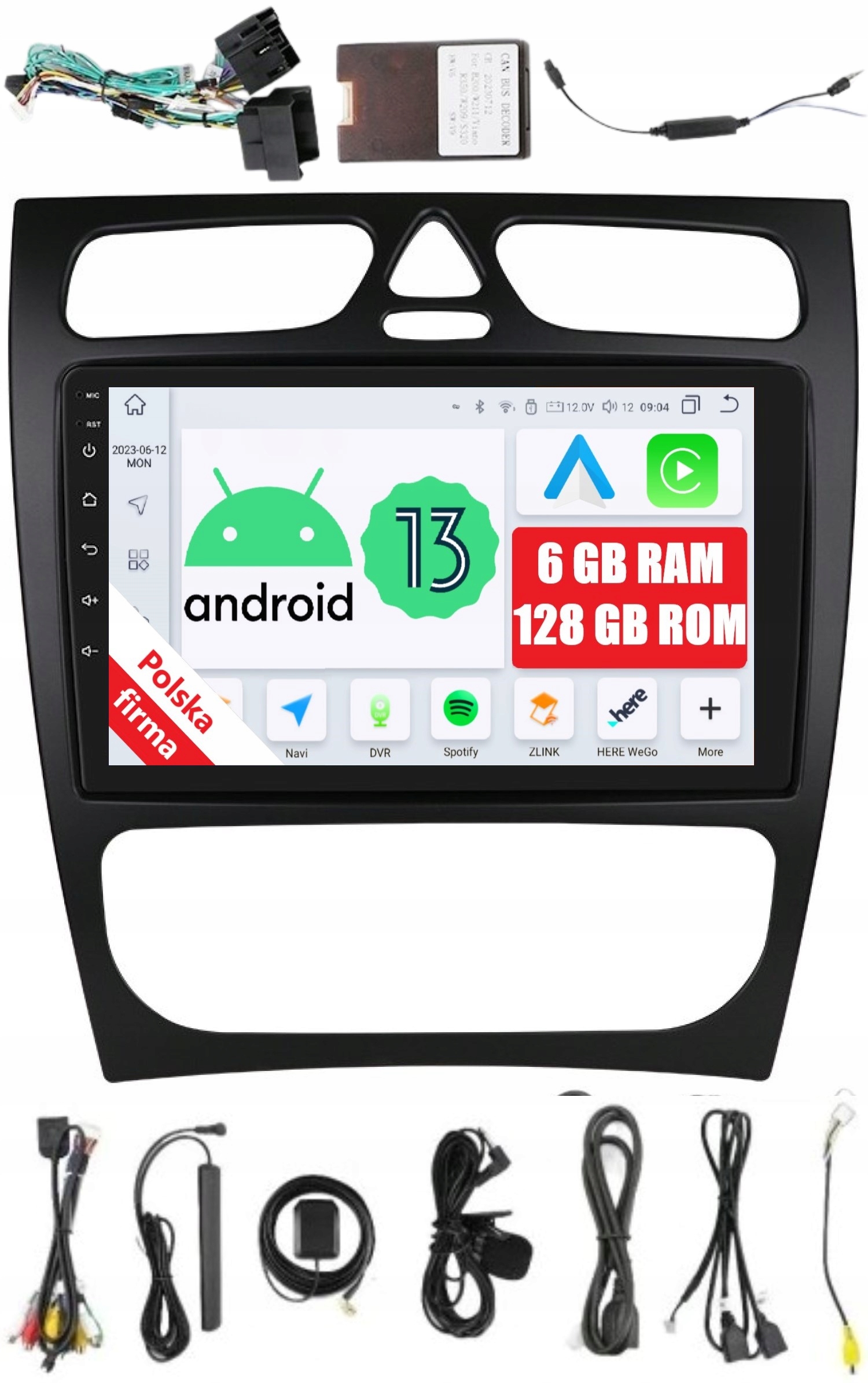 Rádio 2DIN Navigácia Android Mercedes Benz W414 Vaneo 6 Gb Dsp Carplay Lte