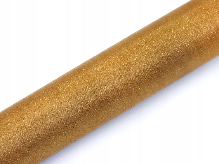 

Organza Glitter Brokat Złota 0,36 X 9 M Dekoracja