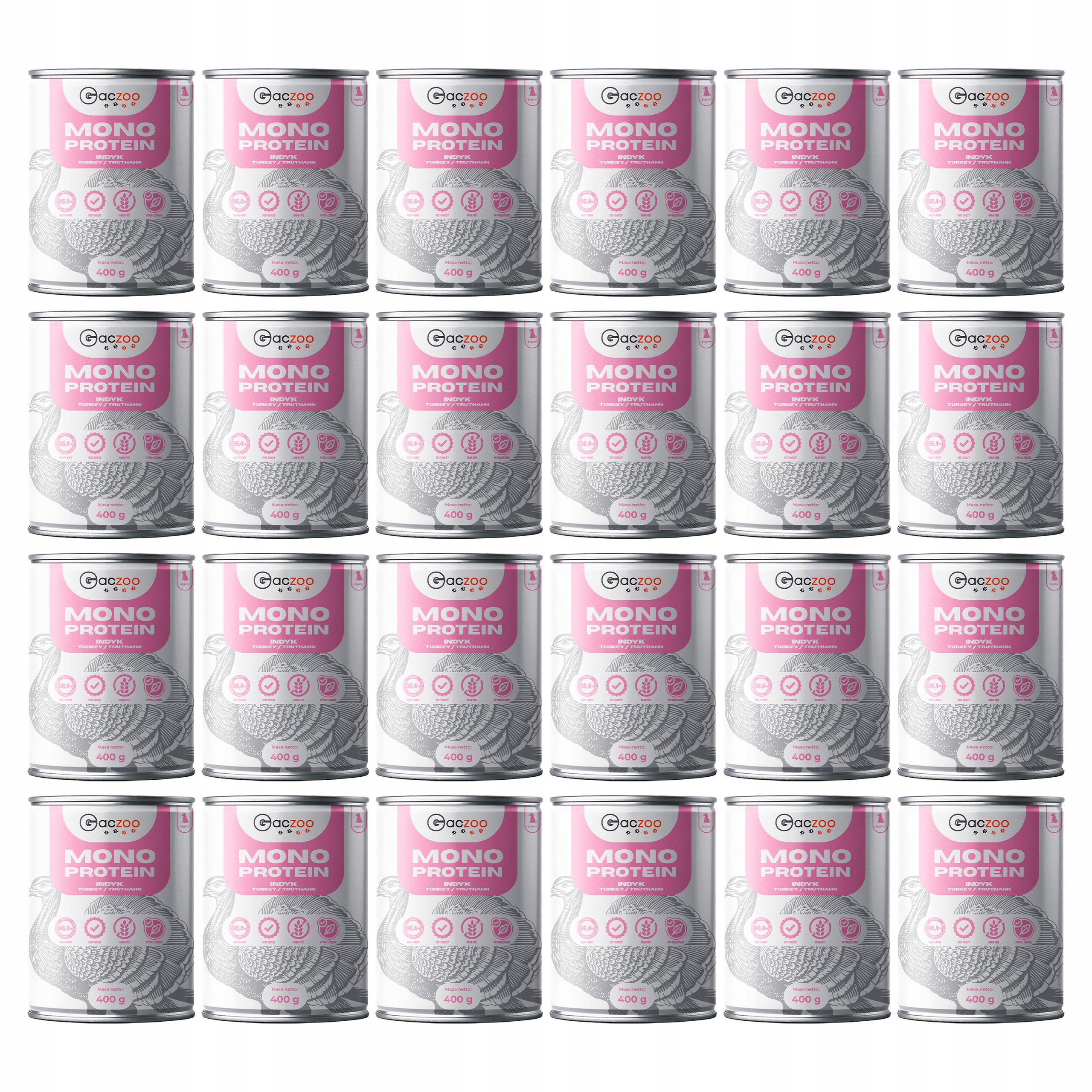 Levně Gaczoo Mono Protein Puppy krmivo pro štěňata Krůta 24 x 400 g