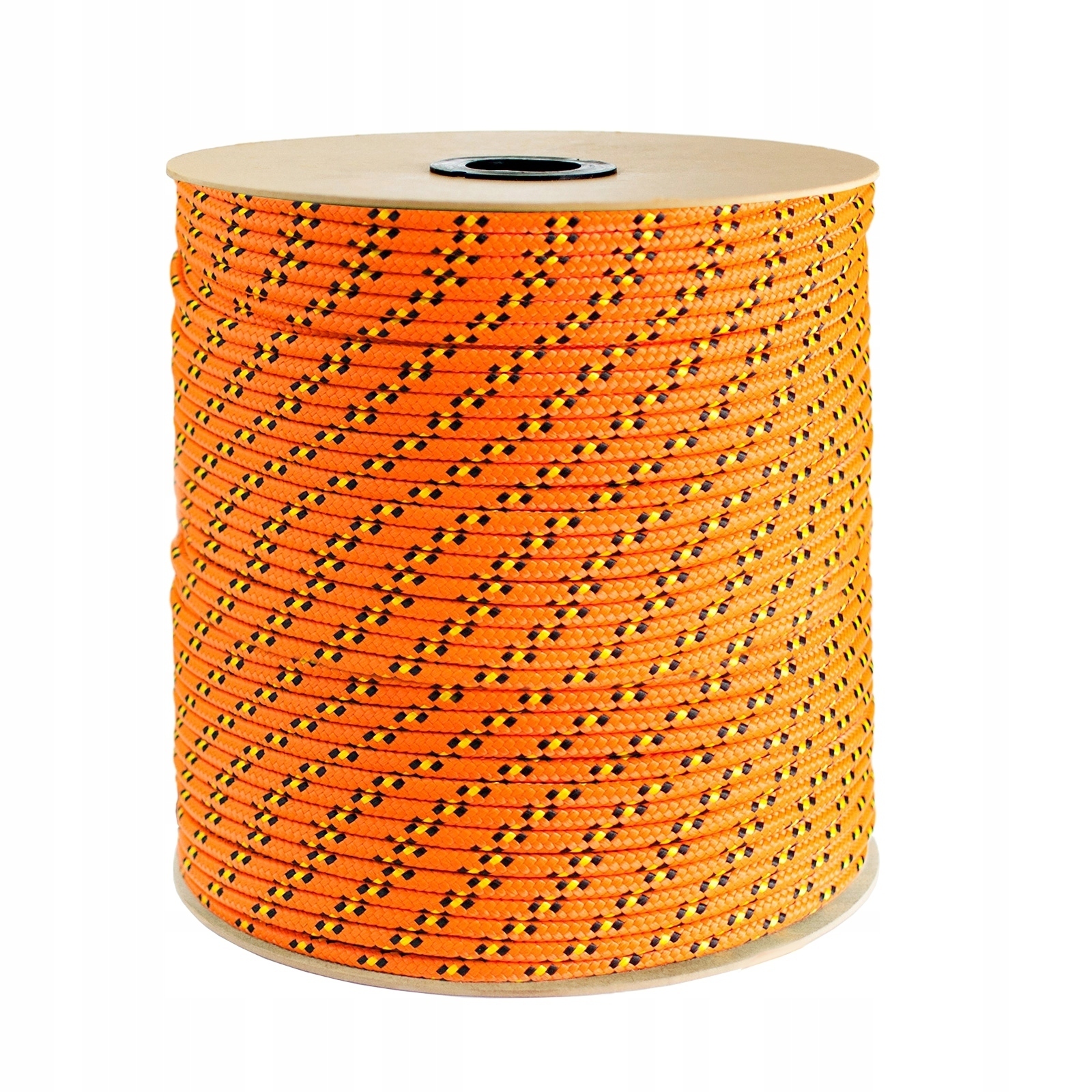 Lina polipropylenowa pleciona żeglarska POMARAŃCZOWA 8mm 30m Model Oplot 16