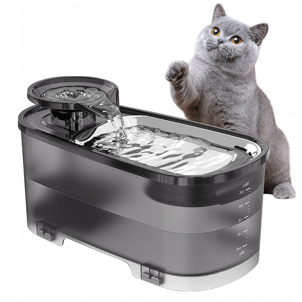 Levně Automatické Pitítko Pro Kočky Psa Miska Fontána Na Vodu 2.5L Tiché S Filtrem