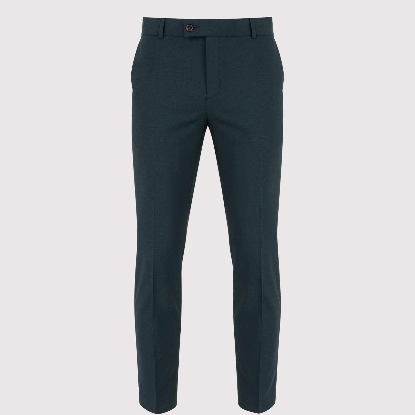 Tmavě zelené oblekové kalhoty 100% Merino vlna Pako Lorente vel. 88/176