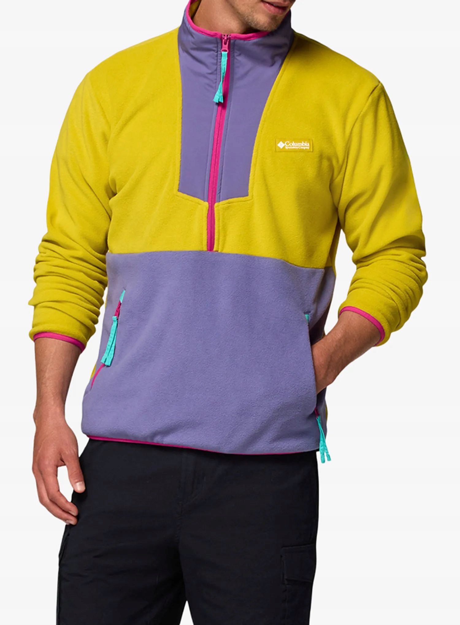 Mikina bez kapuce Columbia Sequoia Grove Half Zip Fleece antique moss/sto