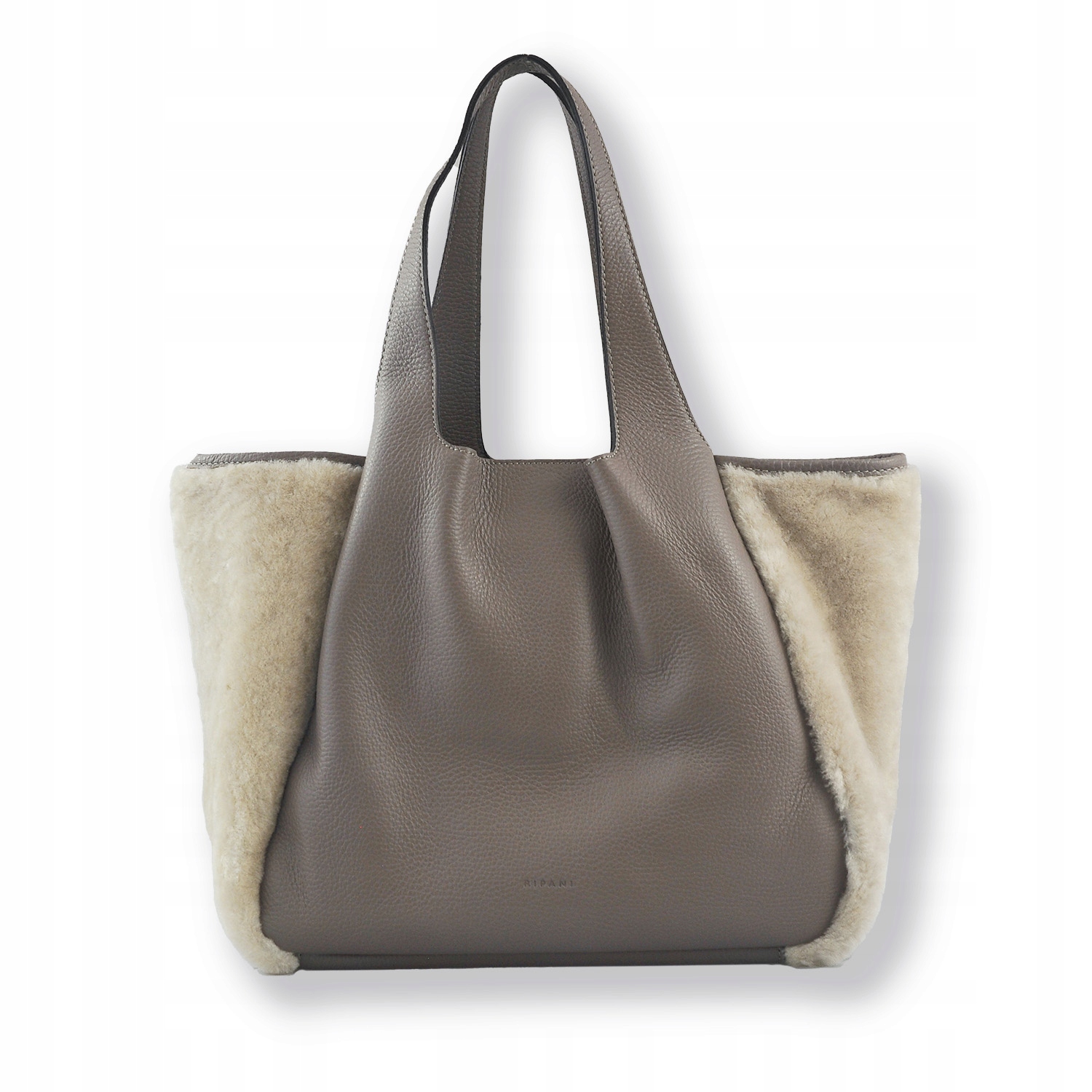 Torebka skórzana damska taupe Ripani