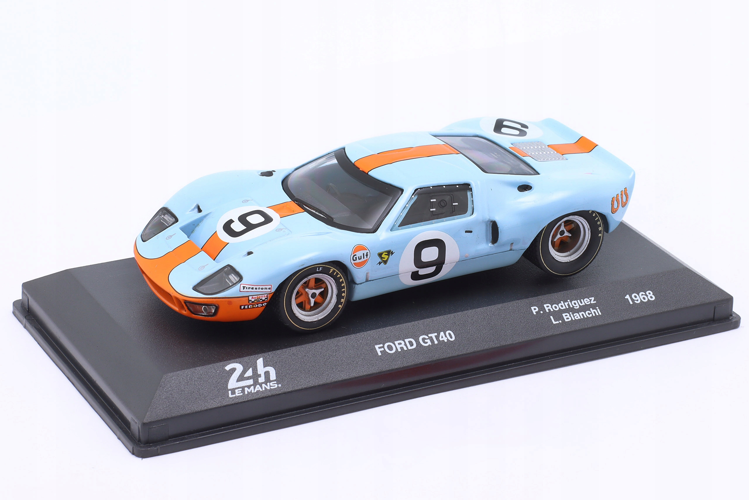 Altaya Ford GT40 Gulf #9 Rodriguez/Bianchi vítěz 24 hodin Le Mans 1968 1:43
