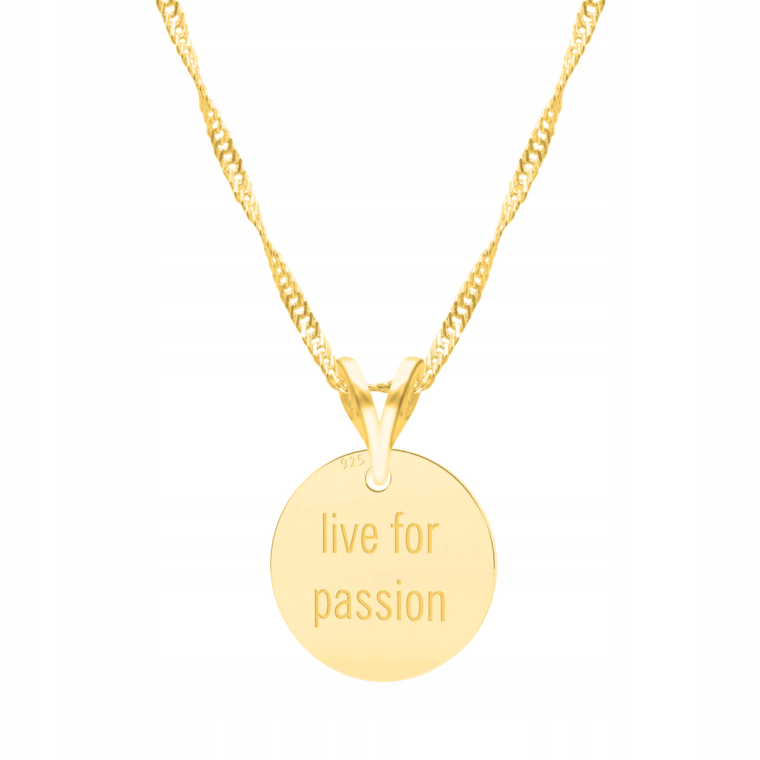 Řetízek zlatý náhrdelník 925 Plech Nápis