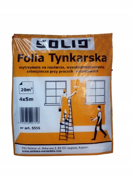 

solid folia tynkarska 20m2 przeźroczysta 600g 5555