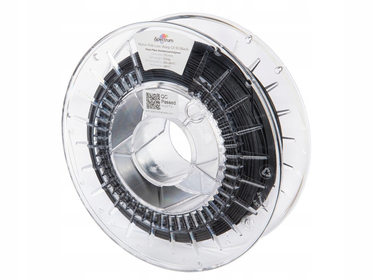 Spectrum Filaments PA6 Low Wrap GF30 0,5kg Czarny