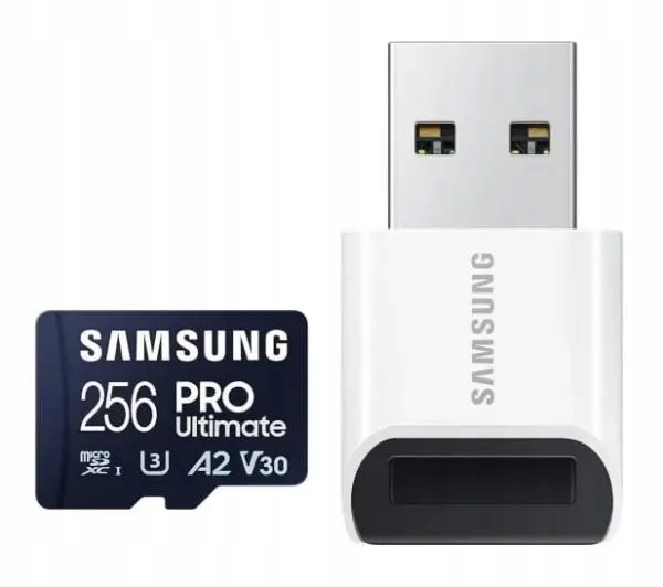 Karta pamięci Samsung Pro Ultimate 2023 microSD 256GB 200/130MB/s czytnik