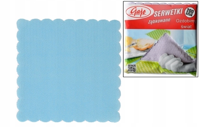 

Serwetki gastronomiczne 15x15 200szt. błękitne