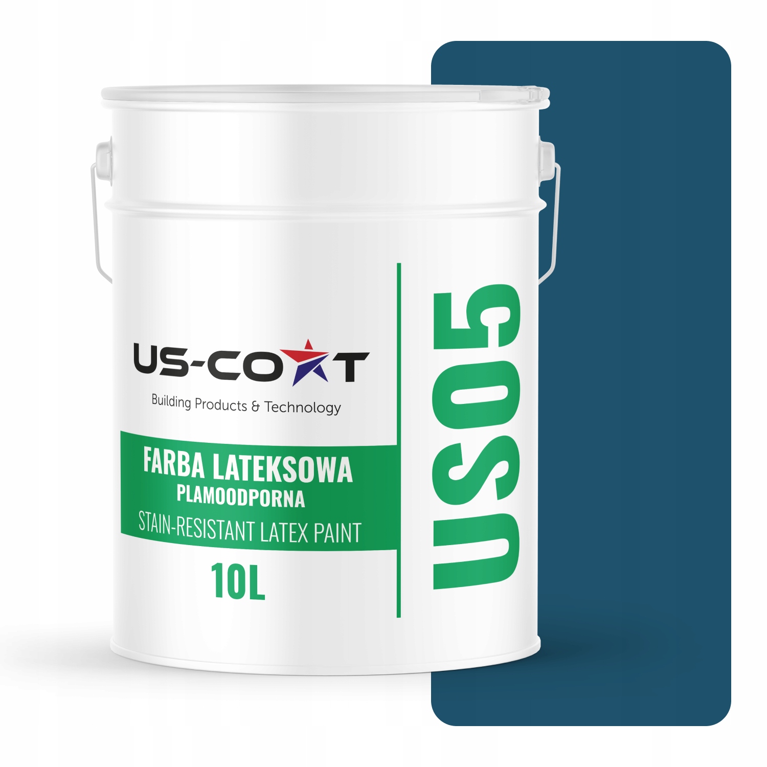 Latexová Farba Odolná Voči Škvrnám, Farba Tmavomodrá, H0508 10L, Matná Na Stropné Steny