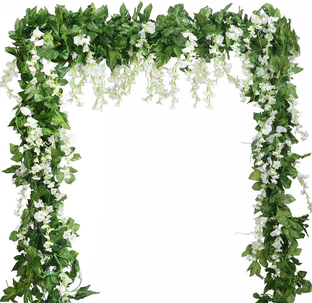 

Wisteria Kwiaty Glicynii Sztuczne Girlanda 4 szt