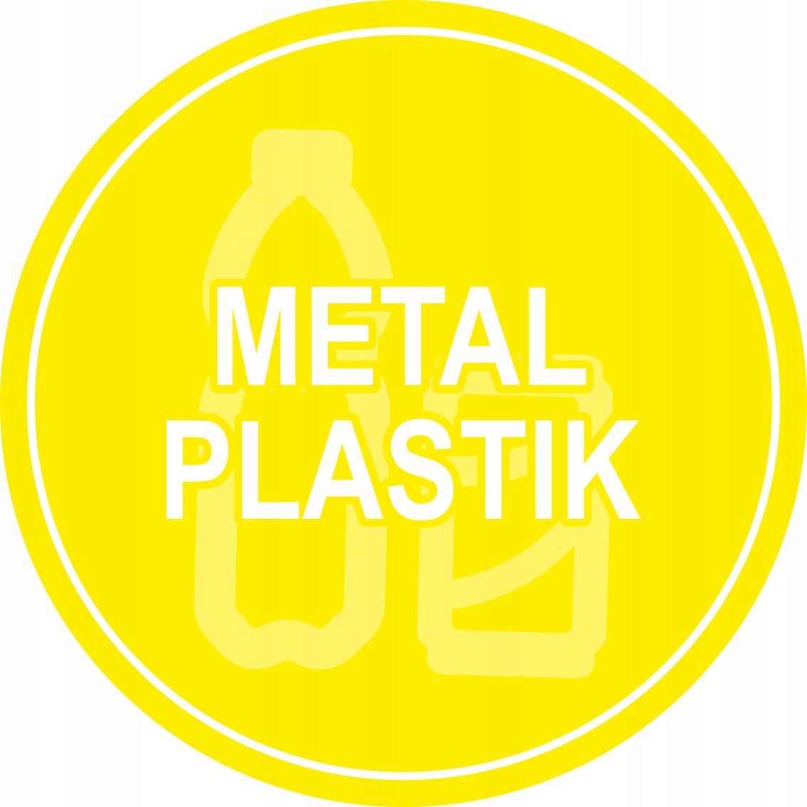

Naklejka Na Kosz Segregacja śmieci Plastik 15 cm
