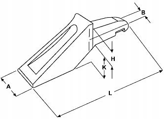 Ząb ładowarka BOFORS 4046796 4047167 SkanCraft Numer katalogowy części 4046796 4047167