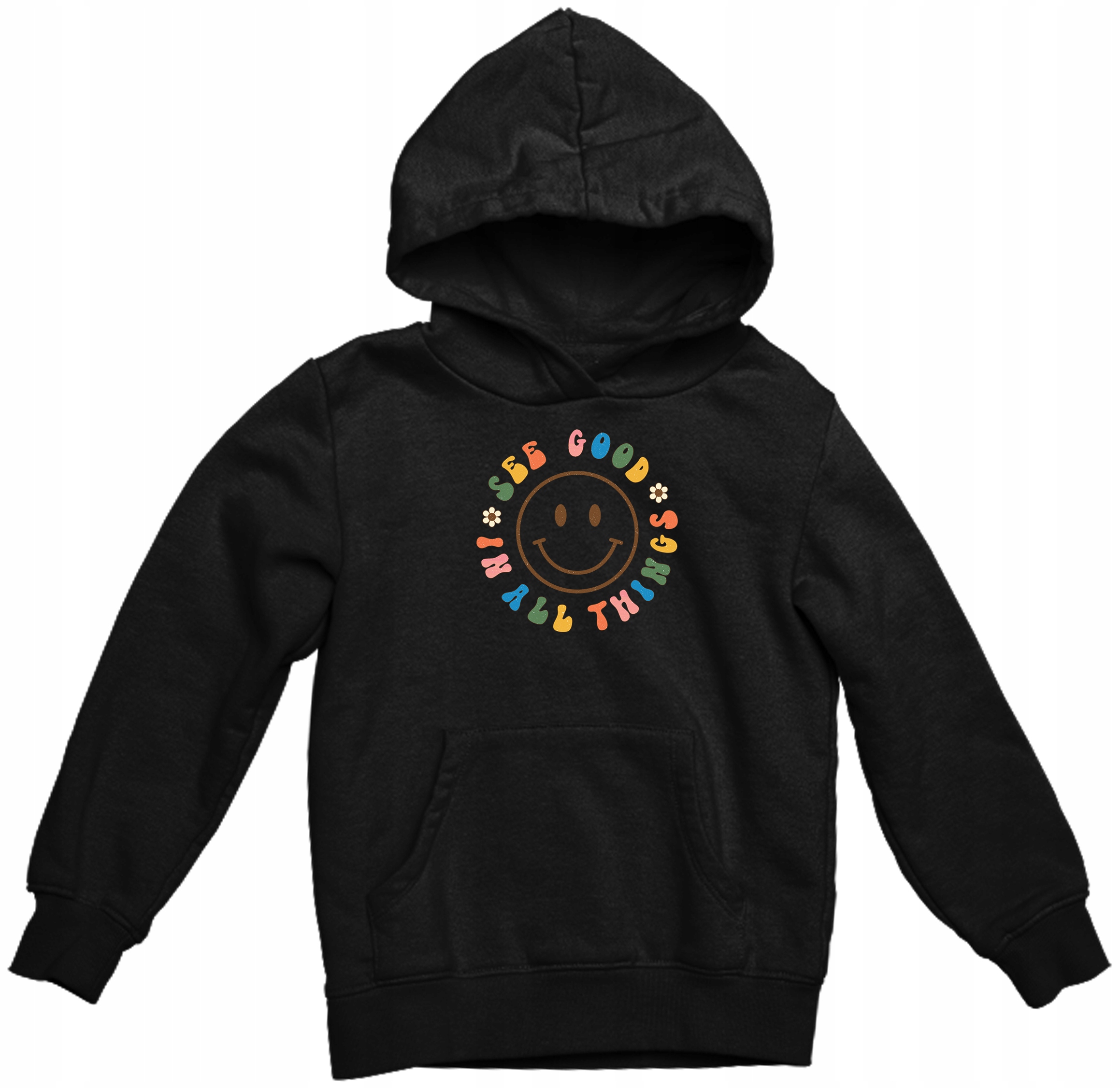 

Bluza Z Kapturem Pozytyw Kwiaty Vintage Czarna 1 L