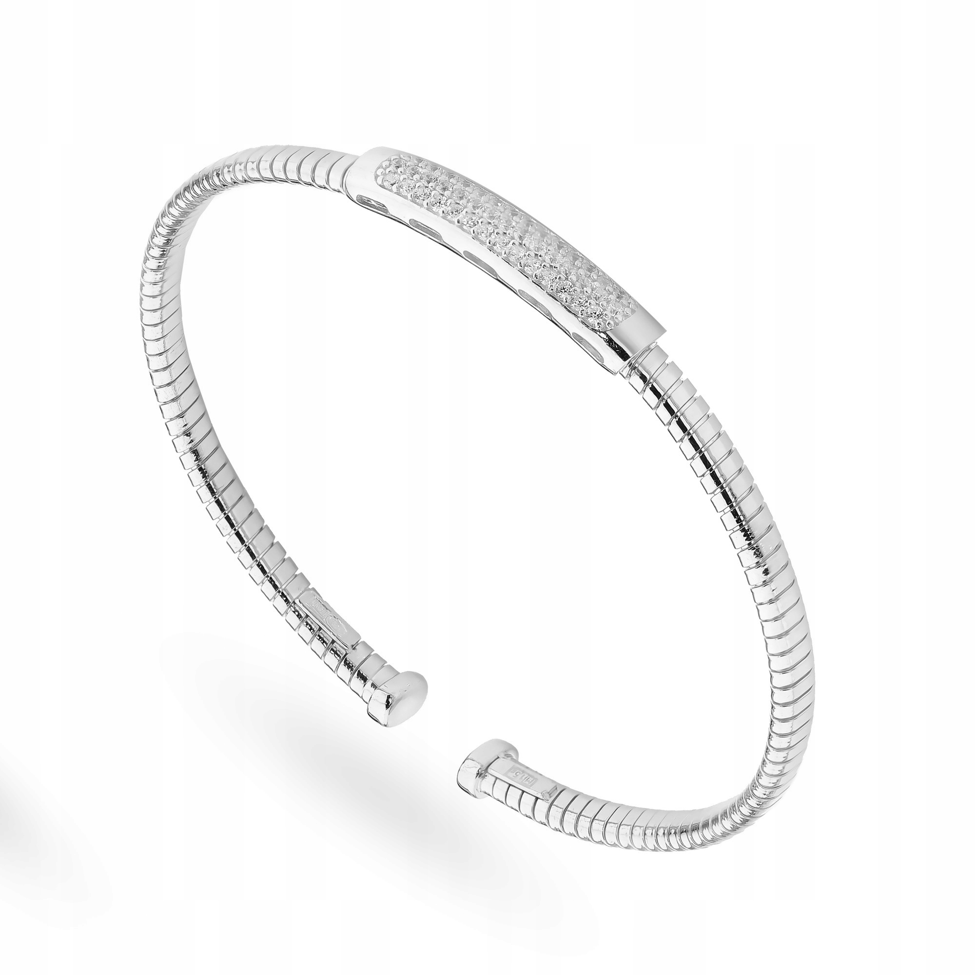 Dámský pevný náramek z ryzost 925 sterlingového stříbra s kubickým zirkonem Krabička