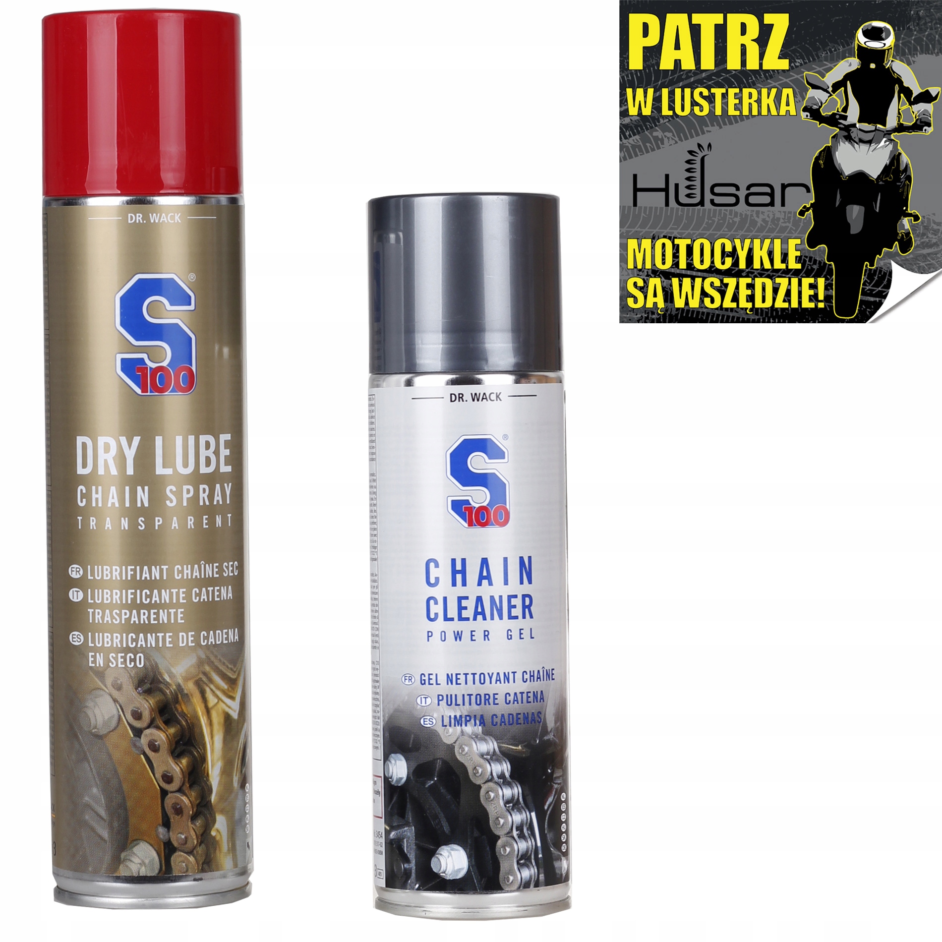 S100 ZESTAW DO ŁAŃCUCHA smar i czyszczenie +GRATIS